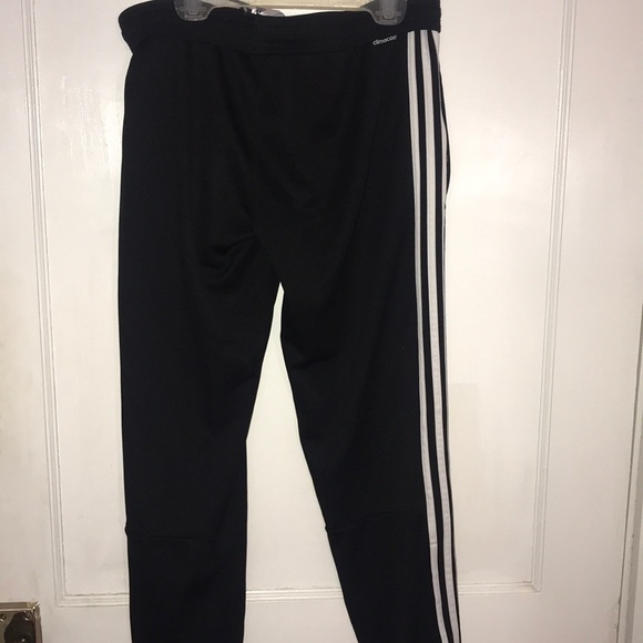 Adidas black three stripe track pants - Picture 3 of 4